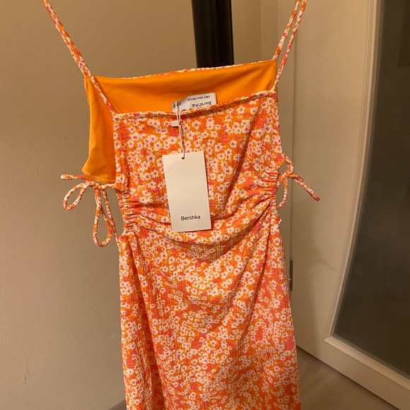 bershka orange dress Bershka | Dresses | Bershka Orange Midi Dress